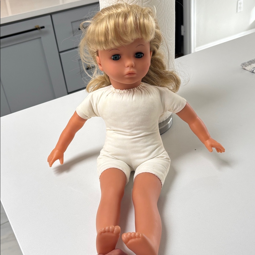 Vintage 20” Lissi Puppe 126 Doll Blue Eyes Blonde Hair